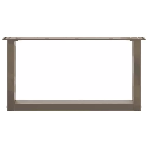  2 db U alakú dohányzóasztal láb natúr acélból 60x(30-31) cm