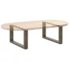  2 db U alakú dohányzóasztal láb natúr acélból 60x(30-31) cm