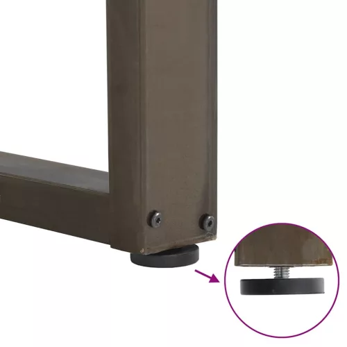  2 db U alakú dohányzóasztal láb natúr acélból 60x(30-31) cm