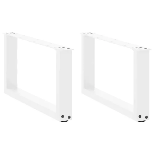 2 db U alakú fehér dohányzóasztal láb 70 x (30-31) cm acél