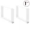  2 db U alakú fehér dohányzóasztal láb 70 x (30-31) cm acél