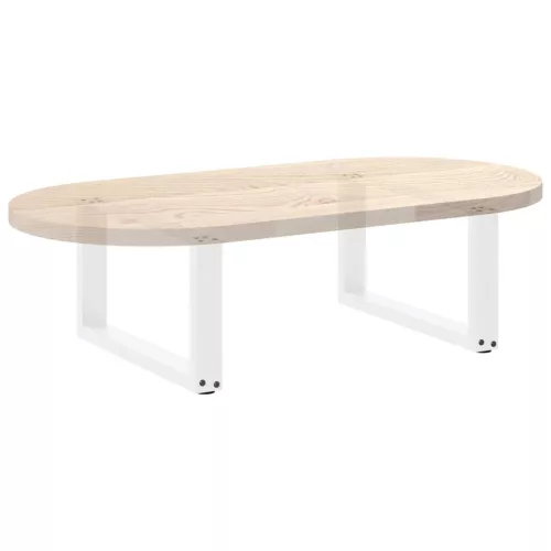  2 db U alakú fehér dohányzóasztal láb 70 x (30-31) cm acél