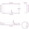  2 db U alakú fehér dohányzóasztal láb 70 x (30-31) cm acél