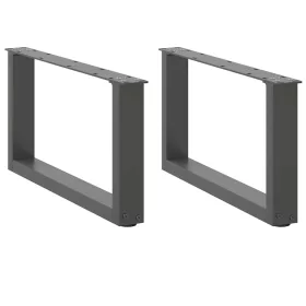    2 db antracitszürke, U alakú acél dohányzóasztal láb 70 x (30-31) cm