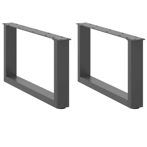  2 db antracitszürke, U alakú acél dohányzóasztal láb 70 x (30-31) cm