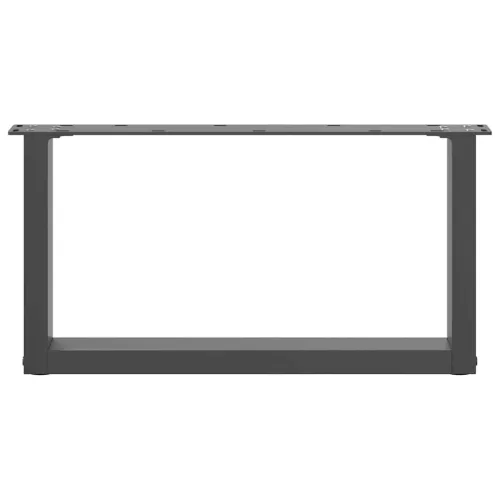  2 db antracitszürke, U alakú acél dohányzóasztal láb 70 x (30-31) cm