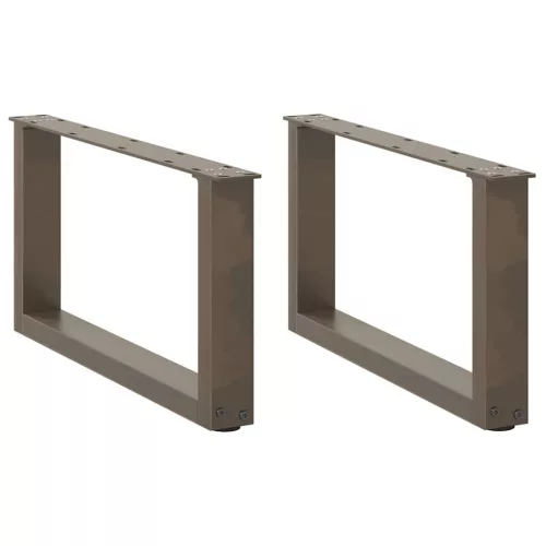  2 db U alakú natúr acél dohányzóasztal láb 70x(30-31) cm