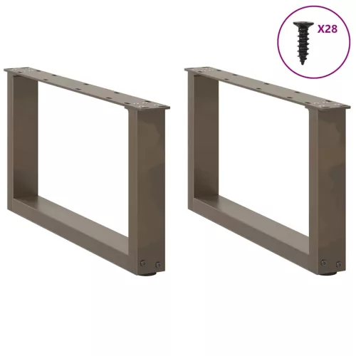  2 db U alakú natúr acél dohányzóasztal láb 70x(30-31) cm