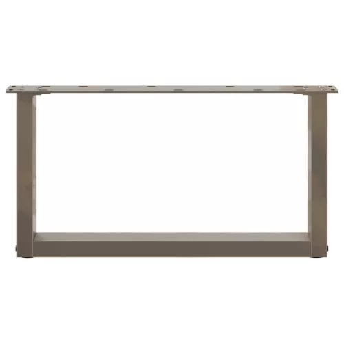  2 db U alakú natúr acél dohányzóasztal láb 70x(30-31) cm