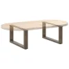  2 db U alakú natúr acél dohányzóasztal láb 70x(30-31) cm