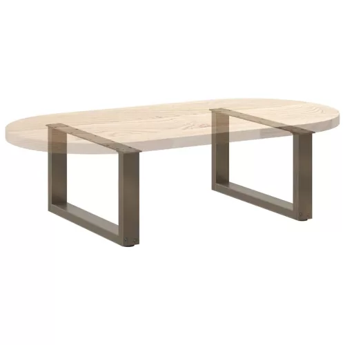  2 db U alakú natúr acél dohányzóasztal láb 70x(30-31) cm