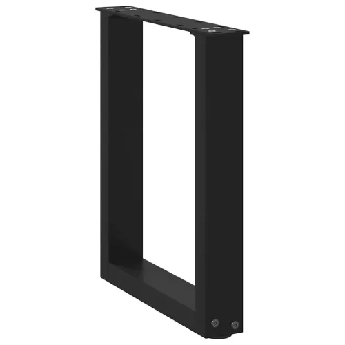  2 db U alakú dohányzóasztal láb fekete 28 x (42-43) cm acél dohányzóasztal láb