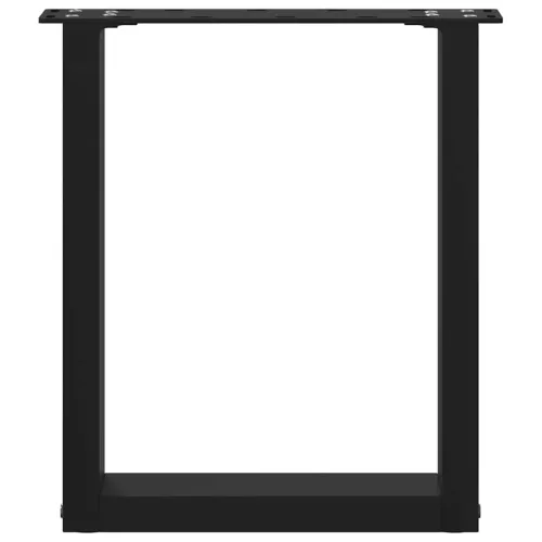  2 db U alakú dohányzóasztal láb fekete 28 x (42-43) cm acél dohányzóasztal láb