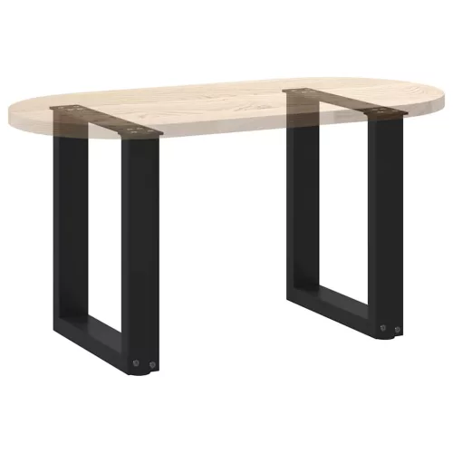  2 db U alakú dohányzóasztal láb fekete 28 x (42-43) cm acél dohányzóasztal láb