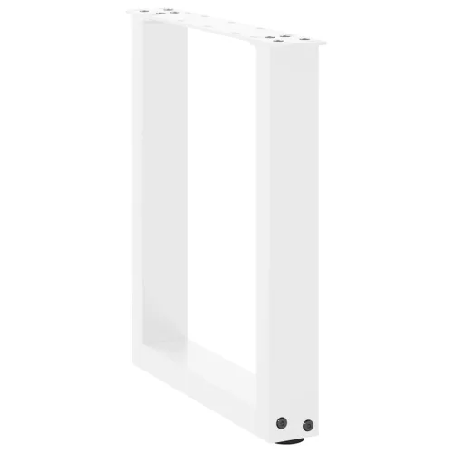  2 db U alakú dohányzóasztal láb fehér 28 x (42-43) cm acél dohányzóasztal láb