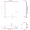  2 db U alakú dohányzóasztal láb fehér 28 x (42-43) cm acél dohányzóasztal láb