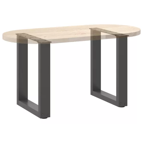  2 db antracitszürke U-alakú dohányzóasztal láb 28x(42-43) cm acél