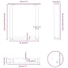  2 db antracitszürke U-alakú dohányzóasztal láb 28x(42-43) cm acél