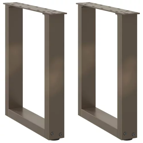  2 db U alakú natúr acél dohányzóasztal láb 28 x (42-43) cm