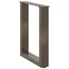  2 db U alakú natúr acél dohányzóasztal láb 28 x (42-43) cm