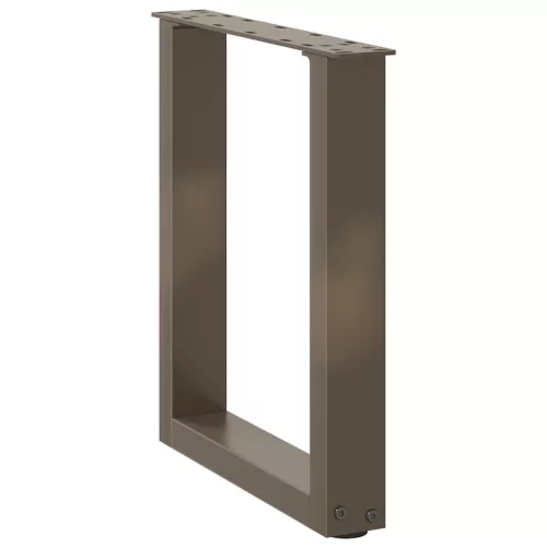  2 db U alakú natúr acél dohányzóasztal láb 28 x (42-43) cm