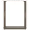  2 db U alakú natúr acél dohányzóasztal láb 28 x (42-43) cm