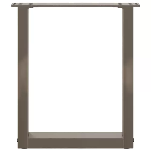  2 db U alakú natúr acél dohányzóasztal láb 28 x (42-43) cm