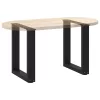  2 db fekete, U alakú acél dohányzóasztal láb 38x(42-43) cm
