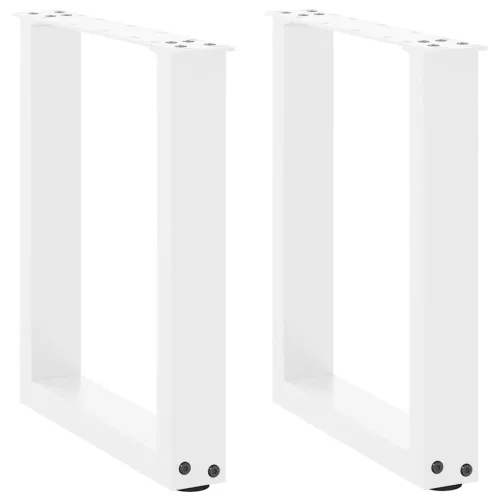  2 db U alakú fehér dohányzóasztal láb 38x(42-43) cm acél