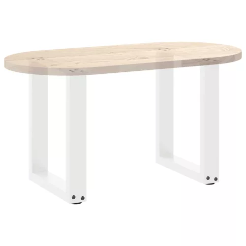  2 db U alakú fehér dohányzóasztal láb 38x(42-43) cm acél