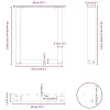 2 db U alakú fehér dohányzóasztal láb 38x(42-43) cm acél