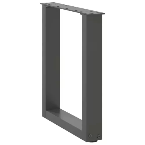  2 db antracitszürke U-alakú acél dohányzóasztal láb 38x(42-43) cm