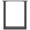  2 db antracitszürke U-alakú acél dohányzóasztal láb 38x(42-43) cm