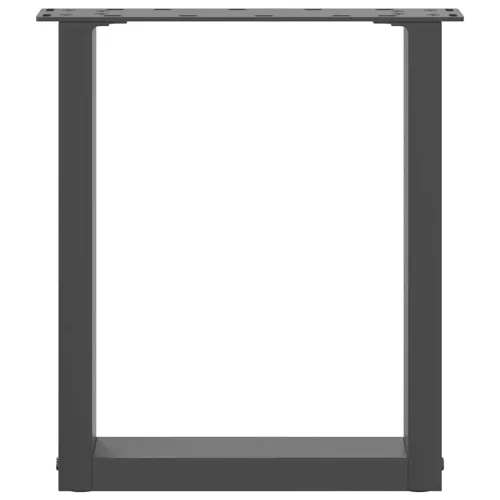  2 db antracitszürke U-alakú acél dohányzóasztal láb 38x(42-43) cm