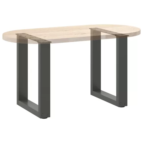  2 db antracitszürke U-alakú acél dohányzóasztal láb 38x(42-43) cm