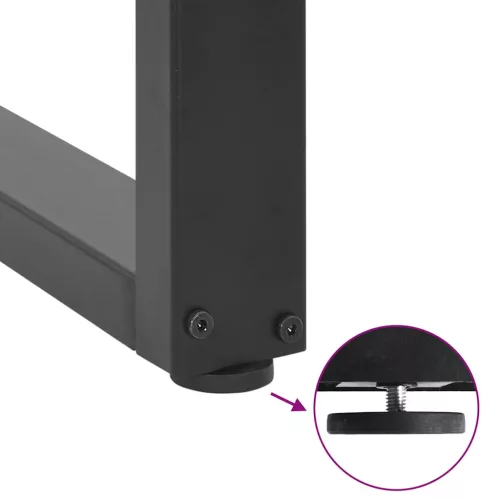  2 db antracitszürke U-alakú acél dohányzóasztal láb 38x(42-43) cm
