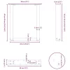  2 db antracitszürke U-alakú acél dohányzóasztal láb 38x(42-43) cm