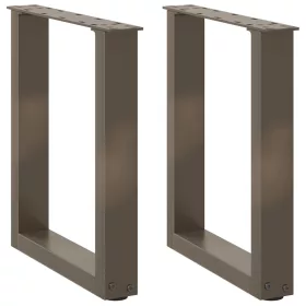    2 db U alakú natúr acél dohányzóasztal láb 38x(42-43) cm