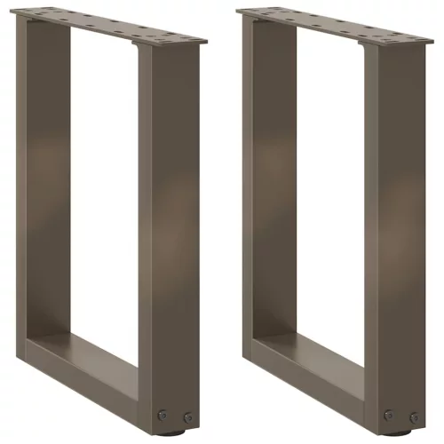 2 db U alakú natúr acél dohányzóasztal láb 38x(42-43) cm