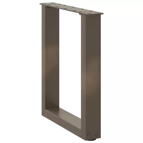  2 db U alakú natúr acél dohányzóasztal láb 38x(42-43) cm