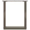  2 db U alakú natúr acél dohányzóasztal láb 38x(42-43) cm