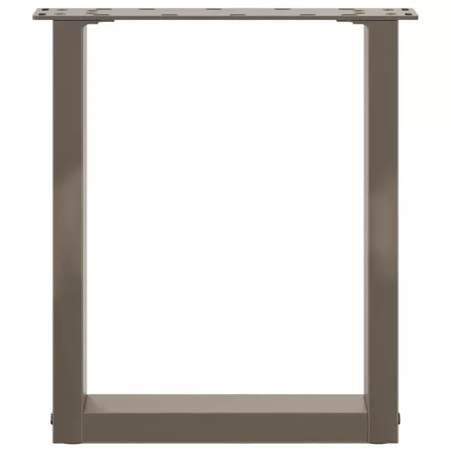  2 db U alakú natúr acél dohányzóasztal láb 38x(42-43) cm