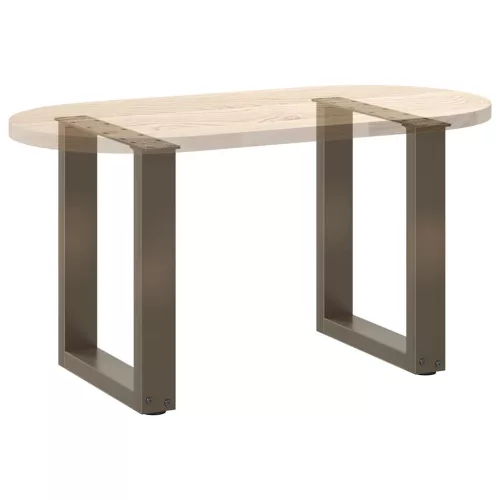 2 db U alakú natúr acél dohányzóasztal láb 38x(42-43) cm