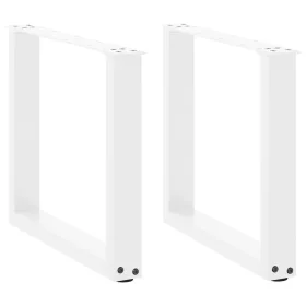    2 db U alakú dohányzóasztal láb fehér 50 x (42-43) cm acél dohányzóasztalhoz