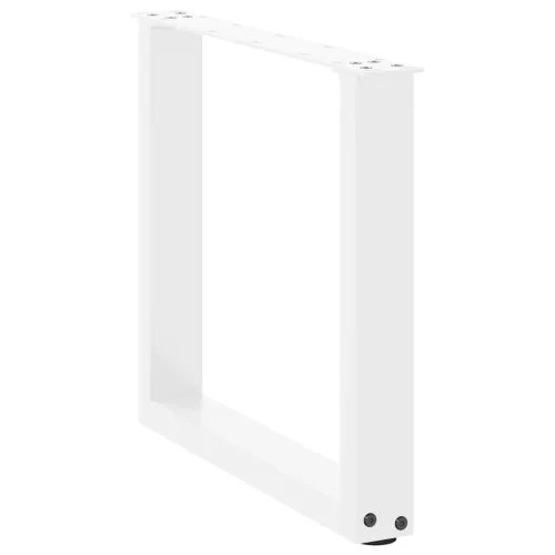  2 db U alakú dohányzóasztal láb fehér 50 x (42-43) cm acél dohányzóasztalhoz