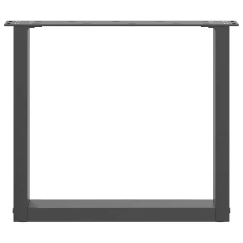  2 db antracitszürke, U alakú acél dohányzóasztal láb 50 x (42-43) cm
