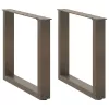  2 db U alakú natúr acél dohányzóasztal láb 50x(42-43) cm