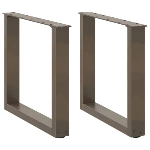  2 db U alakú natúr acél dohányzóasztal láb 50x(42-43) cm