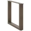 2 db U alakú natúr acél dohányzóasztal láb 50x(42-43) cm