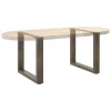  2 db U alakú natúr acél dohányzóasztal láb 50x(42-43) cm